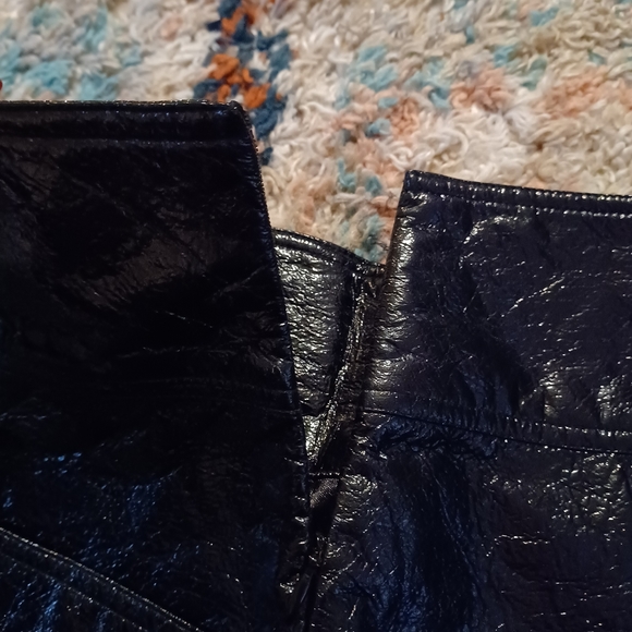 FINAL SALE Black Pleather Mini Skirt - Picture 4 of 8